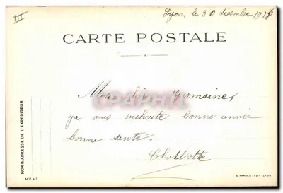 Barco de pesca e buquê de flores — S. FARGES, ÉDIT. LYON — n° 43 — Verso