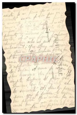 Pensée violeta — ilustración pintada — tarjeta postal manuscrita — Reverso