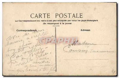 Widok ulicy w Castellina — rysunek akwarelą — wydawca nie widoczny — Rewers