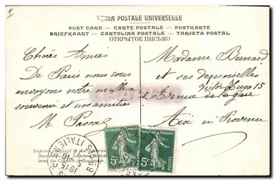 Cesarz Napoleon przyjmuje w Pałacu Tuileries, hrabinę de Bonchamps — LL. F. Légrip, nr 212 — Muzeum w Paryżu — Rewers