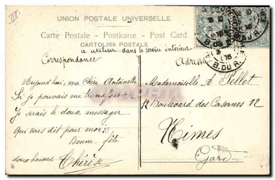 Pássaros mensageiros — cidade à beira da água — Depositado n°1582 — Verso
