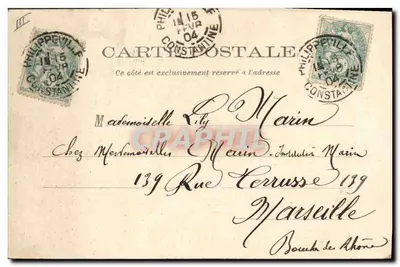 Soldados da 3ª Legião — Constantine — Carta postal editada por Carti Postale — Verso