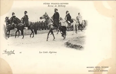 Die algerischen Chieftains — Revue von Béthény — Neurdein Frères, Paris