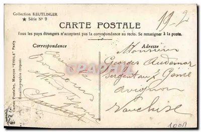 Sujeito: Atriz em traje — Editor: Reutlinger, Paris, n° 93 — Verso