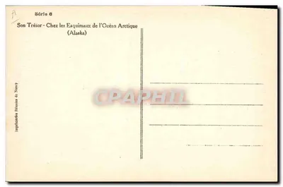 Mulher e criança inuit — diante de sua tenda — Imprimerie Réunies de Nancy, Série 6 — Verso