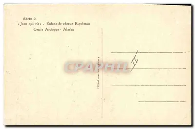 Criança esquimó — Jean qui rit — Hélio-Lorraine, Série 9 — Verso