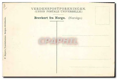 Glaciar de Kjendalsbræ — vista turística — F. Beyer's Touristbureau, Bergen — Verso