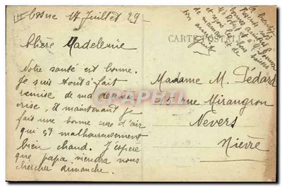 O Bourbonnais — A Sopa de Nabo — Editor M.T. n°6399 — Verso
