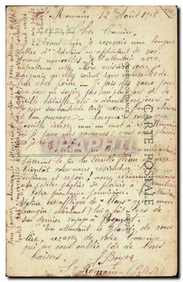 L'Auvergne Pittoresque — L'Arrivo degli Ospiti — Editore B.D. n°61 — Verso