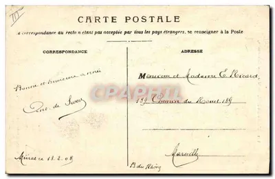 L'Auvergne — Um velho Cabrettaire — L. Bérandeau, n° 392 — Verso