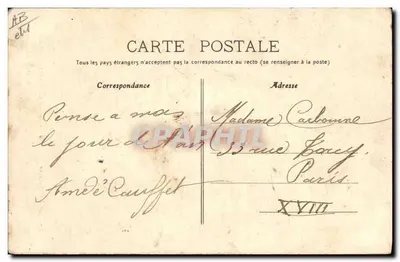 O Cantal Pittoresque — O Jogador de Musette (Cabrettaire) — L. Roux, editor Aurillac — Verso