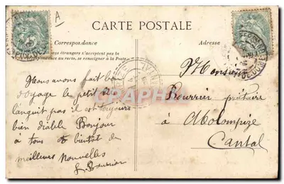 La Bourrée d'Auvergne (Lokale Dans) in de omgeving van Pontgibaud — Uitgegeven door « La Havane » Clermont-Ferrand — Achterkant