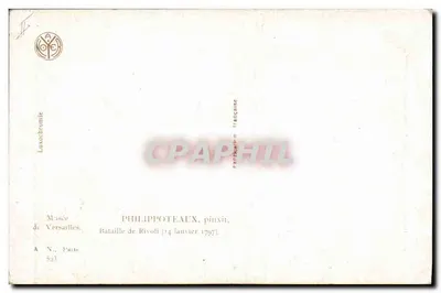 Batalha de Rivoli — 14 de janeiro de 1797 — Philippe Poteaux, pinxit — Verso