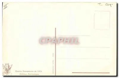 Coq — O Grito da Vingança — Paul Colin — 1914 — Verso