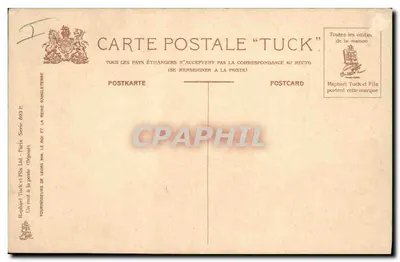 Pintinho cantando — Feliz Páscoa — editor Raphael Tuck & Sons, série 603 II — Verso