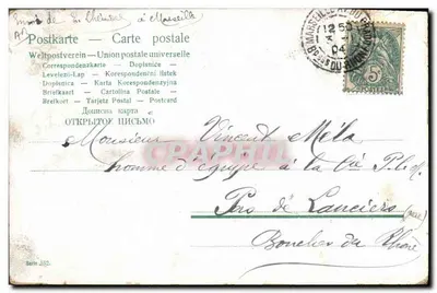 Crianças em traje de cozinha — Série 182 — editor Union postale universelle — Verso