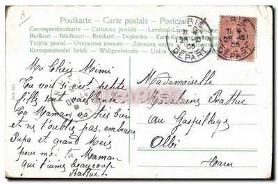 Femmes et enfants lavant du linge — scène de lavage — éditeur A. Brefkort, série 287 — Verso