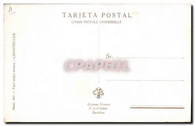 Vrouw in bloemrijk jurk — Chantecler — Ediciones Victoria, N. Coll Sahieti, Barcelona — Achterkant