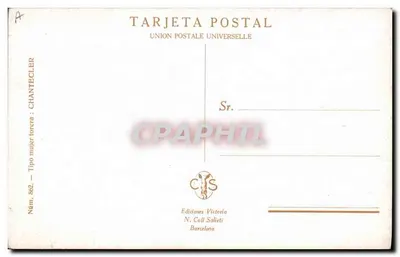 Orientalische Tänzerin — Chantecter — Editions Victoria N. Coll Salièti, Barcelona — Rückseite