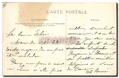 A La Bourrée d'Auvergne — M. Licardies, Aubron Buveur (1899) — M.T. I.L. n°2053 — Verso