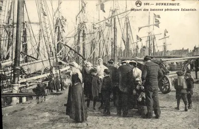 Dunkerque — Départ des bateaux pêcheurs Islandais — Éditeur P.D. n° 181