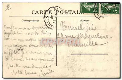 Suresnes - As margens do Sena - O Morutier de Terre-Neuve vista artística única — F. E. Paris, n°10 — Verso