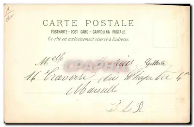 Cupide jouant de la flûte — avec escargot — éditeur SAMARITAINÉ — MARSEILLE — Verso