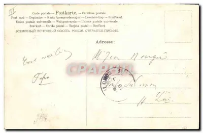 Pies — obserwujący ślimaka — A&M B N°663 — Rewers