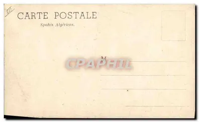 Spahis Argelinos — Parada Militar — Carte Postal n°10 — Verso