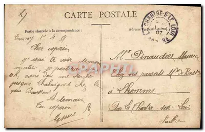 Femme amoureuse de la lune — scène humoristique — éditeur non identifié — Verso
