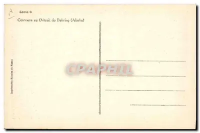Mulher inuita com um gato — Contraste no Estreito de Béling (Alasca) — Imprentas Reunidas de Nancy, Série 6 — Verso
