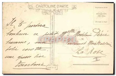 Criança em escada — 13 — Cartoline d'Arte, Milão — Verso