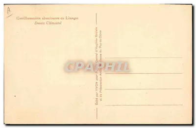 Casa gentilizia abbandonata in Limagne — Disegno Clémentel — Edito da YVON per l'Office Central d'Hygiène del Puy-de-Dôme — Verso