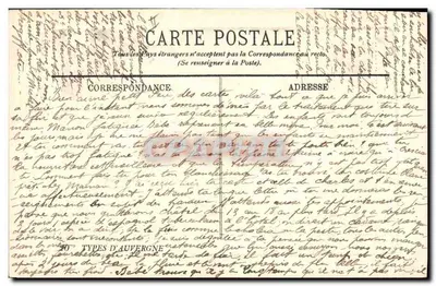 Typen van Auvergne — La Bourrée — Châtel-Guyon — Achterkant