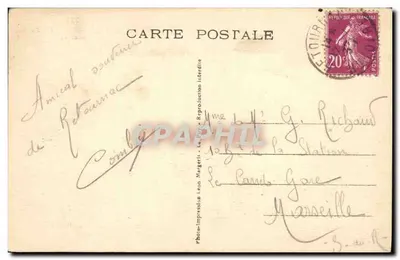Musicien jouant de la mandoline — scène en extérieur — éditeur Leon Margerit, n° 279 — Verso