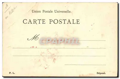 Bambino e vacca — illustrazione umoristica — Unione Postale Universale — Verso