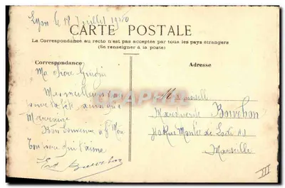 फूल — एक अक्वारेल चित्र — लियोन, 1916 — पीछे