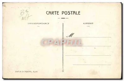 Agen — La Pêche aux Aloses — éditeur Hall de la Dépêche — Rewers