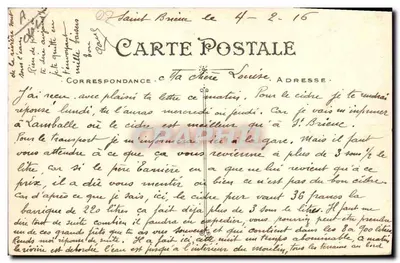 Saint-Brieuc — Pescadora de camarões — Artau, Nozaïs, Nantes — Verso