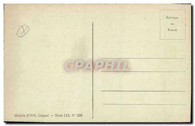 Rybacze na plaży — czarne łodzie z napisem F1819 — JODS, seria 113, nr 238 — Rewers