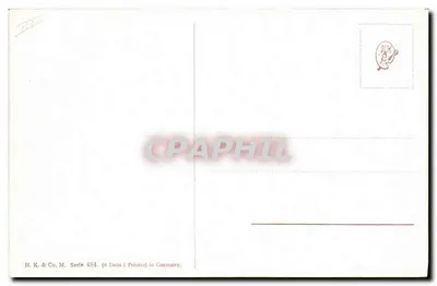 Caça à cavalo — cavaleiros em traje vermelho e cães — H. K. & Co. M. Série 484 — Verso