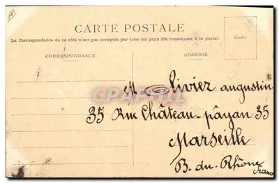 Argélia - Espahis - Carregamento de Cavalaria — Bizerte, 19 de novembro de 1909 — editor Olivier — Verso
