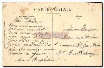 Casablanca — Spahis indígenas conduzindo seus cavalos ao abrevadero — Verso