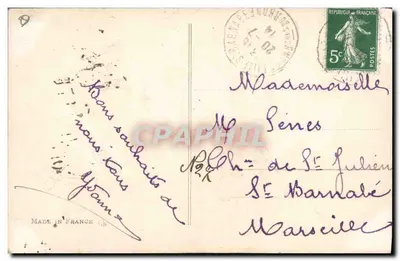 Młoda kobieta z liliami — Bonne Fête — Mésange 114 — Rewers