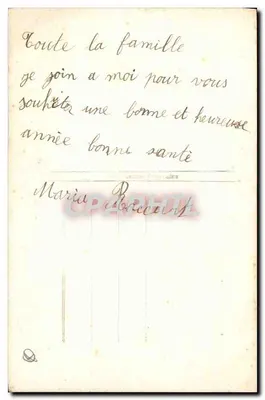 Casal em traje de inverno — Boa Ano Novo 1913 — REX 1013 — Verso