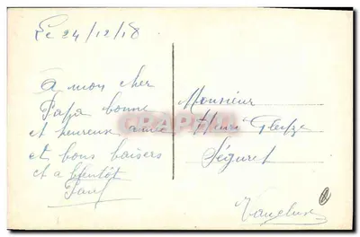 Winterlandschap met rozen — Goed jaar — DIX Paris 2174 — Achterkant