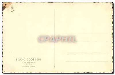 Retrato de René Biddley — assinatura autógrafa — Studio Goossens, Liège — Verso