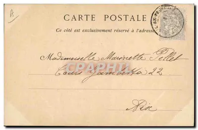 Cyrano de Bergerac — retrato de Coquelin Aîné — Imp. Phot. Neurbein Frères, Paris — Verso