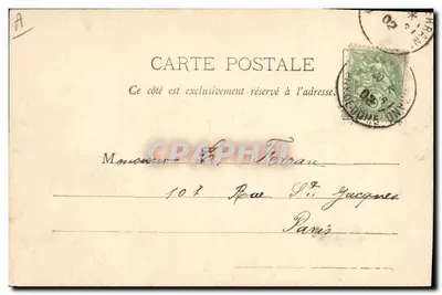 Mulher em traje tradicional — Auvergne — Typolline — Verso