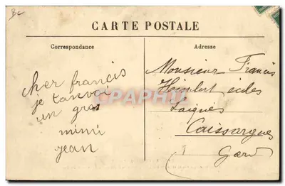 Le Couple à cheval — Jeunes montagnards se rendant à la Foire de la Toussaint, au Puy — M.B. Le Puy, n°312 — Verso